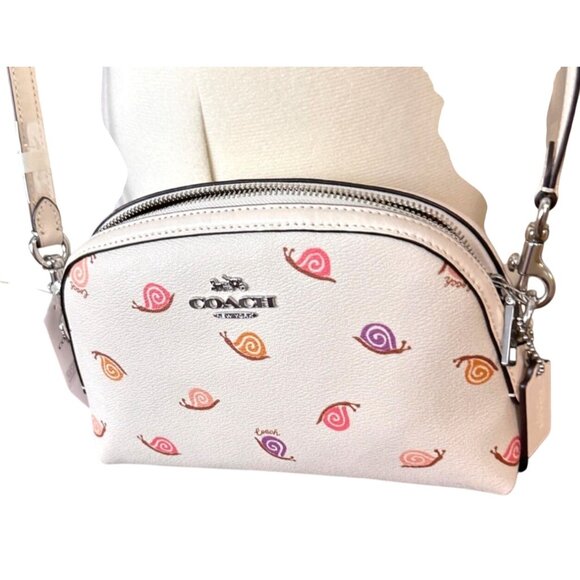 Coach Mini Camera Bag Crossbody - LIMITED EDITION Snail Print - Cream Multi - Picture 2 of 12